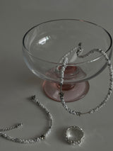 pebble silver bar necklace