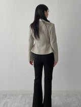 Blossom Square Neck Tweed Short Jacket