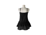 Cower Strap Layered See-through One Piece