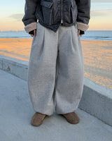 Tone curved fleece balloon sweat pants