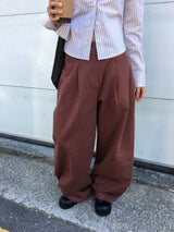 Pitty one-tuck cotton pants (3color)
