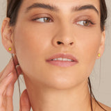 Neon Yellow Enamel Stud 925 Silver Ring Earring E040-03G-NY