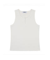 lento henley ribbed sleeveless ivory