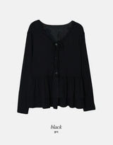 #Ribbon Strap Layered Tiered Cardigan (3color)