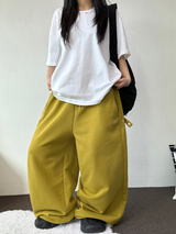 ビビッドキーリングスナップバルーンロングパンツ❤💚🩶🖤5カラー
