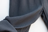 Pleat banding pants (Dark grey)