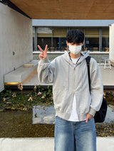 Basic Two-Way Hood Zip-Up (2 Colors)