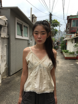 Fondure lace sleeveless top (2color)