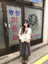 da flower knit cardigan