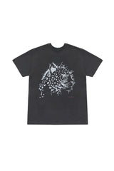 CHEETAH GRAPHIC OVERSIZED T-SHIRT CHARCOAL