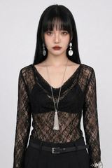 ビーデッド タッセル ロング ネックレス (2COLORS!)