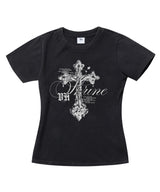 ホーリー クロス ウォッシュド スリムフィット Tシャツ