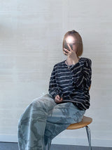 (UNISEX) Sys Loose See-through Knit