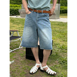 [S/S] ダメージバミューダデニムパンツ(2color)