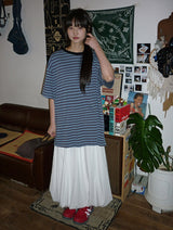 [unisex] キャニチボーダーカラー半袖Tシャツ