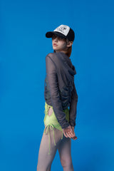 COLLECTION DRAPE HOODIE CARDIGAN [GRAY]