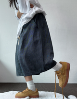 LINEN TWO PINTUCK BERMUDA🩵💙2COLOR 2SIZE