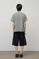 Cloud Cropped Striped Top