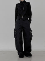 Zipper Pocket Cargo Jogger Pants