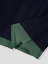 Henley neck layered long sleeves
