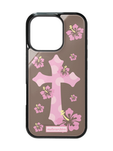 gal cross brown glass case