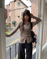 Durren V-Neck Layered Bustier Cardigan