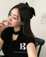 [ORIGINAL] HOLLY TIE SHORT-SLEEVE KNITTED SET