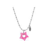 gleaming little star dot necklace [pink]