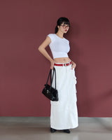 cargo pocket open long skirt