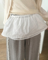 Hoolie Checkered Plain Lace Wrap Skirt
