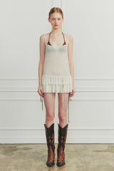 MERMAID MINI DRESS cream