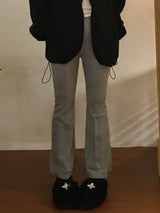 gray boot cut pants
