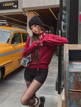 [Muffler set] Nana Wool V-neck Knit