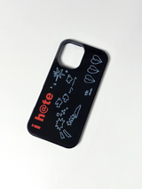 i hate glass black bumper phone case (black)
