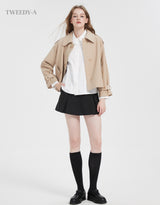 Nova Gold Burton Short Trench Jacket