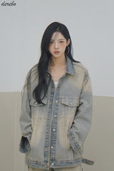 ヴィンテージ ルーズフィット ワイドデニムジャケット
