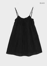 [MADE] Snua Shirred Sleeveless Mini Dress