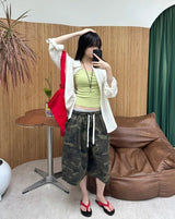 Sepi Washed Cargo Bermuda Pants
