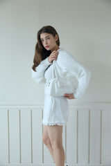 FURRY BOLERO CARDIGAN (2 COLORS)