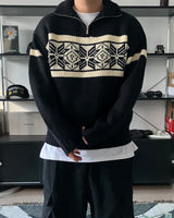 MR Nordic half-zip-up knit (3C)