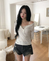 Taysi Roll-up Three Quarter T-shirt