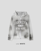 Rukle Mesh Dirty Hooded Zip-Up