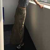 Botto カーゴポケットスリットロングスカート