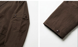 Crop Leisure Utility Jacket Brown