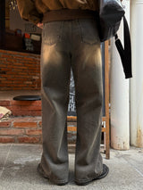 Teen beige wide jeans