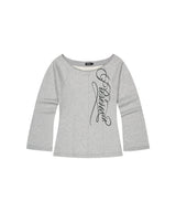 CUT OUT PRESENT OFF SHOULDER TEE