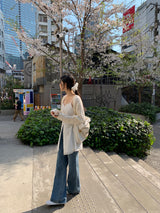 [MADE] Ditto wide long boots cut denim