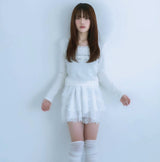 lace letter tee (white)