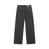 Classic Vintage Washed Denim Pants_Black
