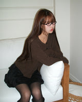 Kevil Round Button Long Sleeve Knit & Sleeveless Cardigan Set